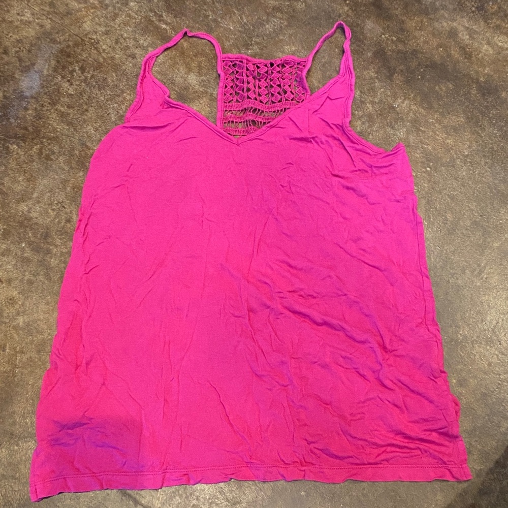 Old Navy Fuchsia Camisole with Crochet Accent